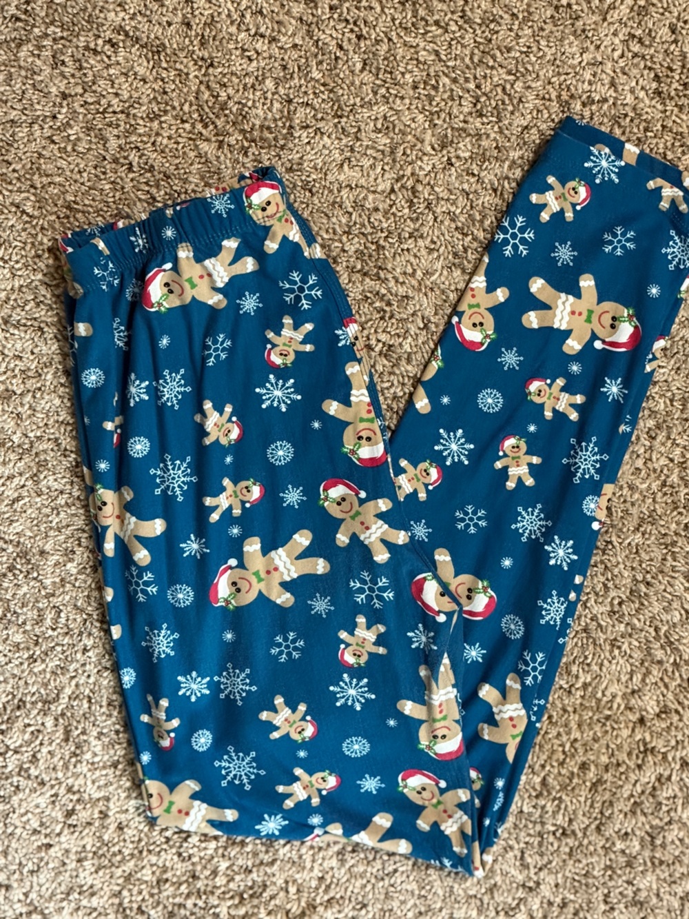 Eevee Gingerbread Blue Seasonal Leggings